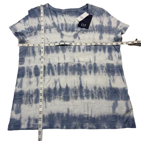 Gap Foreversoft Blue and White Tie Dye T-Shirt - Picture 12 of 12